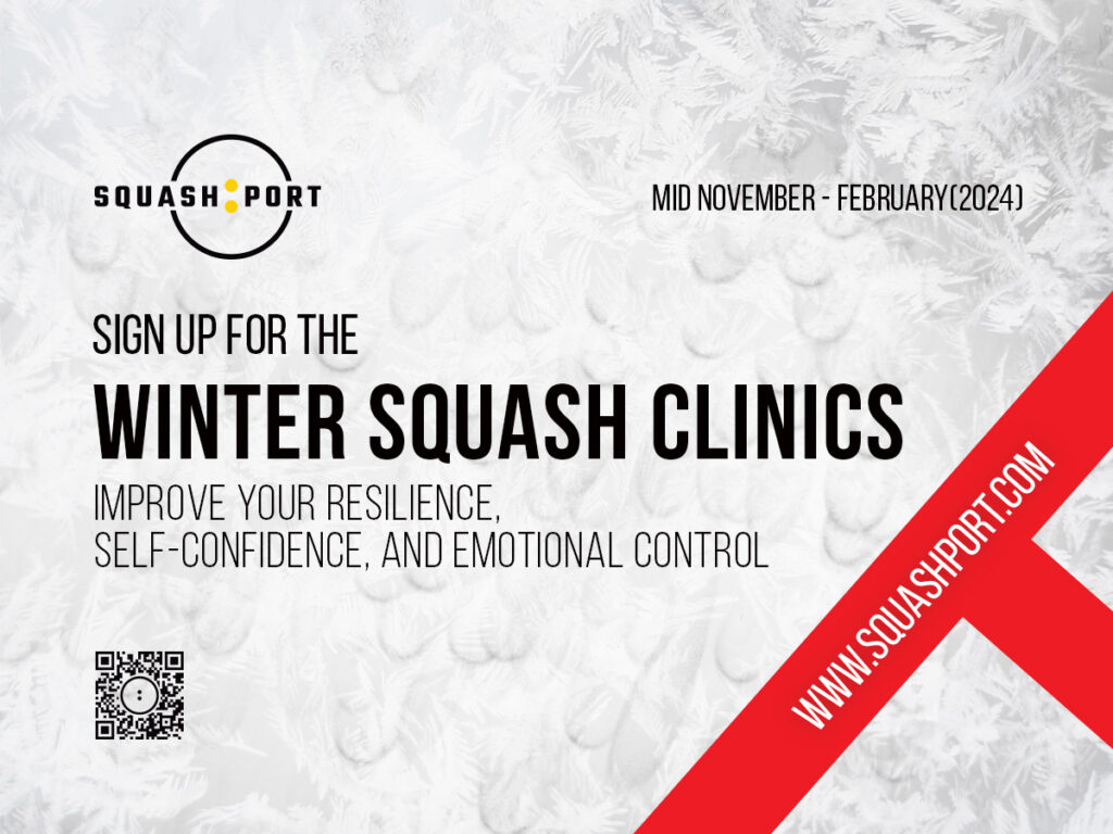 A poster with the words " winter squash clinics."